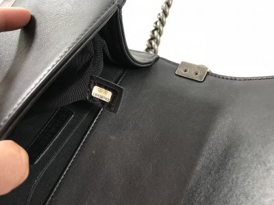 Chanel Boy Small 8 in Black and White Calf Leather