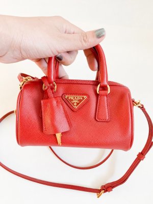 Prada mini Red Saffiano Leather