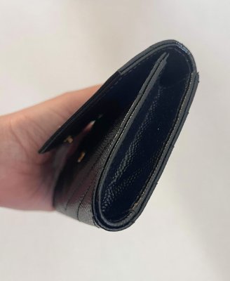 Saint Laurent Small Wallet in Black Grain Leather