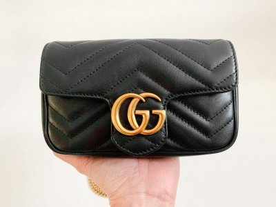 Gucci Marmont Super Mini Black Leather