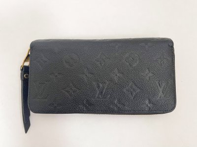 Louis Vuitton Zippy Wallet Black Empriente Leatger