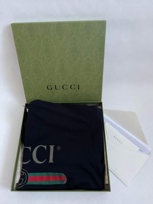 Gucci Black Washed Cotton - Crew Neck