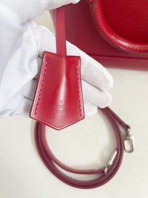 Louis Vuitton Alma BB in Red Framboise Epi leather