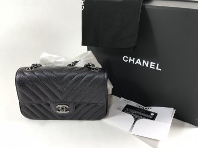 Chanel Classic Small in Black Caviar