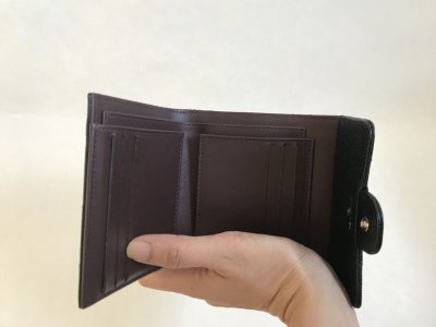 Chanel Wallet Doubled fold black caviar