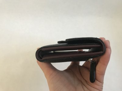 Chanel Wallet Doubled fold black caviar