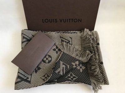 Louis Vuitton Scarf Logomania Grey