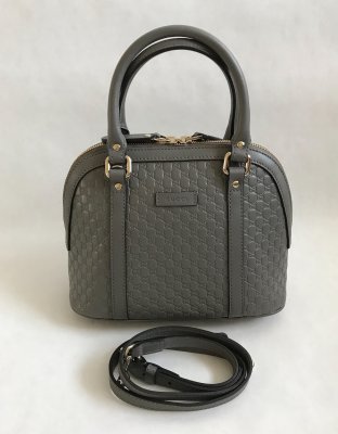Gucci Mini Handbag in Grey Leather
