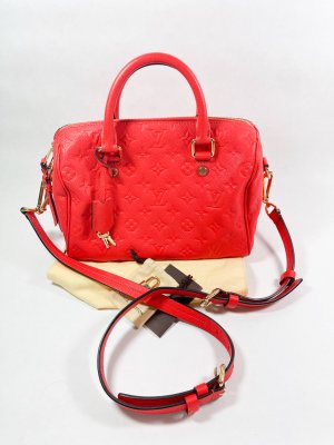 Louis Vuitton Speedy 30 Bandolier Red Empriente