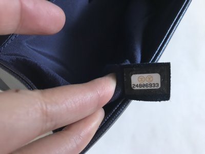 Chanel Boy 10 in Dark blue metallic caviar leather RSHW