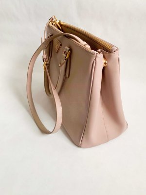 Prada Galleria in Cameo Saffiano Leather Dubble Zipped
