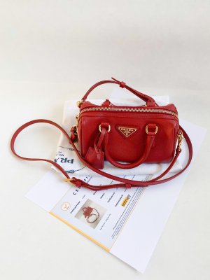 Prada mini Red Saffiano Leather