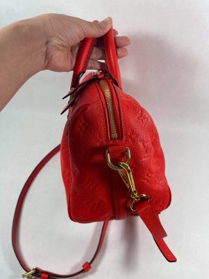 Louis Vuitton Speedy 30 Bandolier Red Empriente