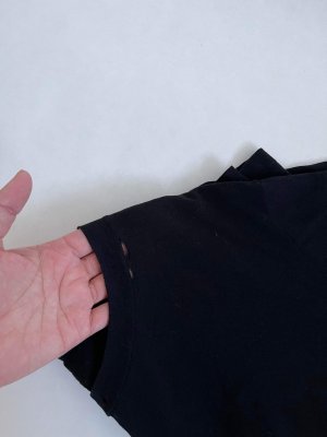 Gucci Black Washed Cotton - Crew Neck