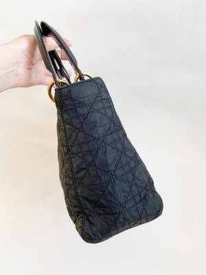 Lady Dior Cloth Handbag