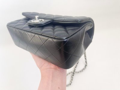 Chanel Classic mini 8 in black lamb leather SHW