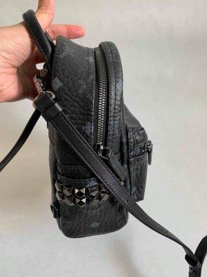 MCM Mini Backpack Black Leather