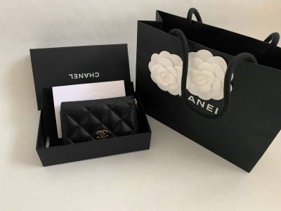 Chanel Zippy Coin Purse Black Caviar