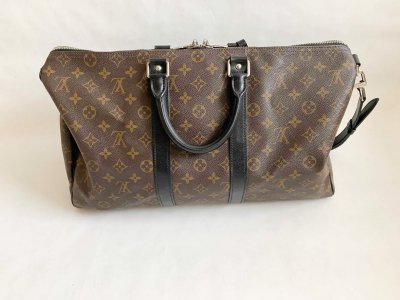 Louis Vuitton KeepAll 45 in black monogram canvas