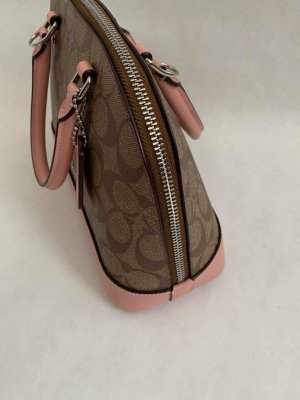 Coach Seirra mini satchek in Pink monogram