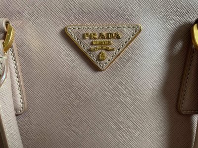 Prada Galleria in Cameo Saffiano Leather Dubble Zipped