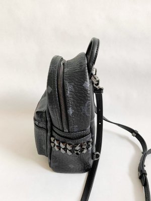 MCM Mini Backpack Black Leather