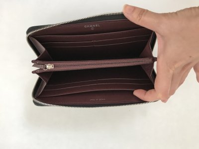 Chanel Zippy Long Wallet Silver Hardware