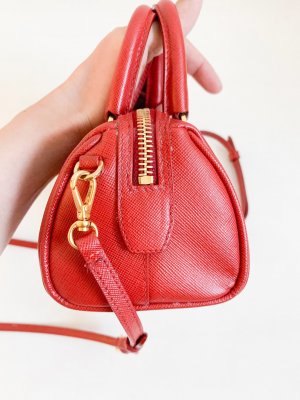 Prada mini Red Saffiano Leather