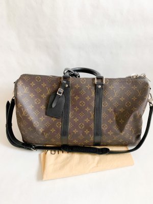 Louis Vuitton KeepAll 45 in black monogram canvas