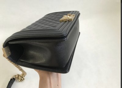 Chanel Boy 10 Black Caviar GHW