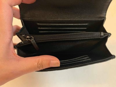 Chanel Boy Flap Wallet Black Caviar SHW
