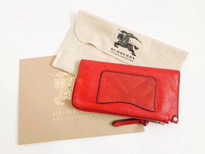 Burberry Red Leather Wallet