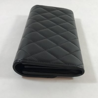Chanel Long Wallet in Black Lamb Leather SHW