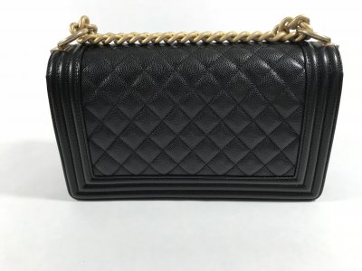 Chanel Boy in Black Caviar