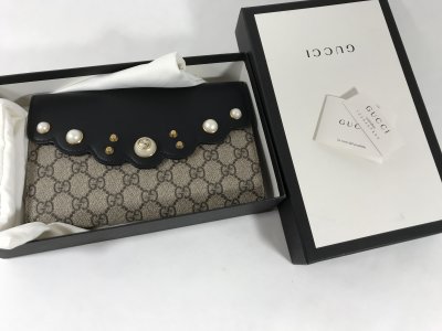 Gucci Supreme Pearl Clutch