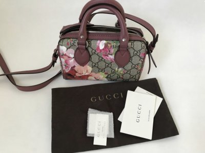 Gucci Mini Boston Bloom Printed Canvas