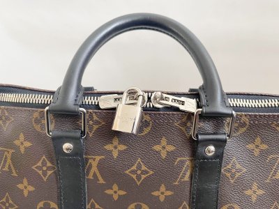 Louis Vuitton KeepAll 45 Bandolier in Black Monogram Canvas