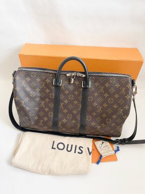 Louis Vuitton KeepAll 45 Bandolier in Black Monogram Canvas