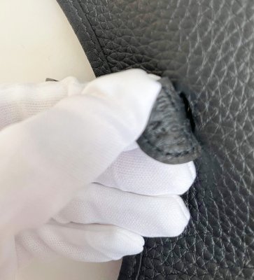 Hermes Mini Everlyn 16 in Black Leather and Gold Hardware