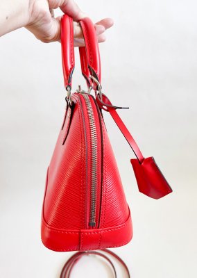 Louis Vuitton Alma BB in Red EPI Leather