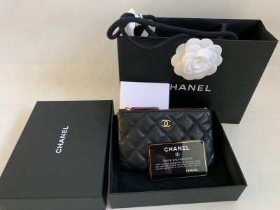 Chanel Small Pouch Black Caviar