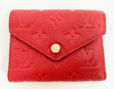 Louis Vuitton Victorine Wallet Red Empriente Leather