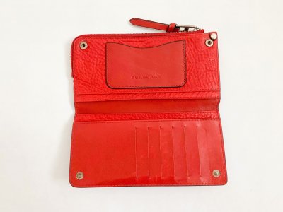 Burberry Red Leather Wallet
