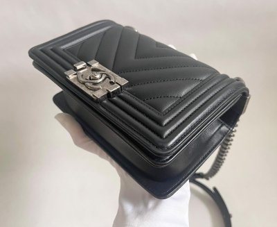 Chanel Boy Black Lamb Leather