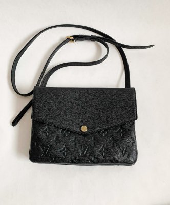 Louis Vuitton Twice in Black Empriente Leather