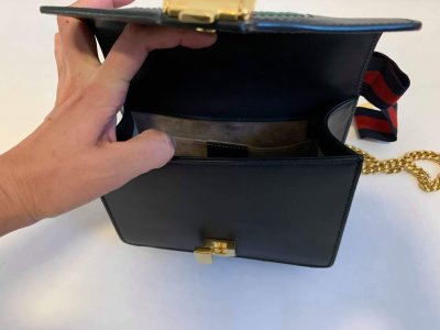 Gucci Sylvie Black Leather Mini