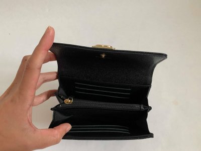 Chanel Boy Flap Wallet in Black Caviar