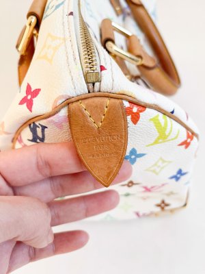 Louis Vuitton Speedy 30 White Multicolor