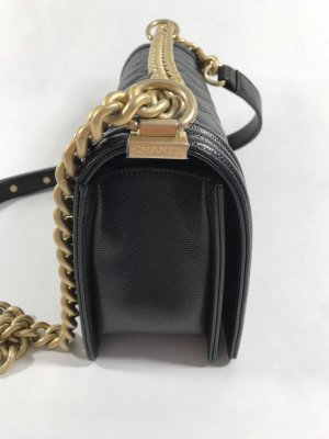 Chanel Boy in Black Caviar