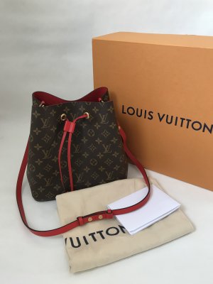 Louis Vuitton Neo Noe Monogram Canvas Red Cherry